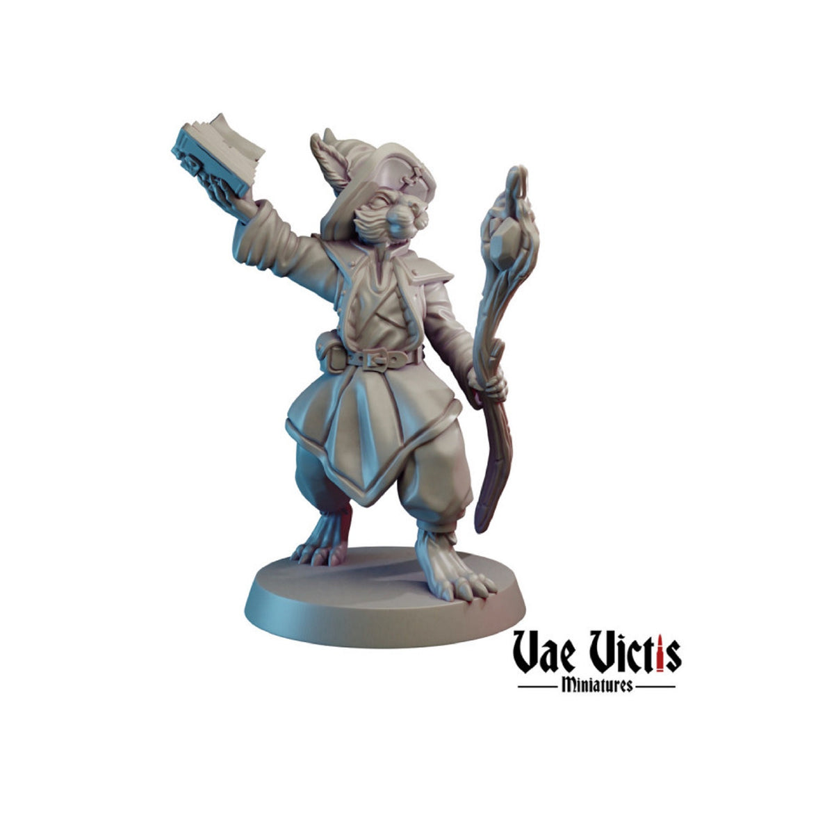 
Rabbit Miniature DnD Dungeons and Dragons 28mm/32mm Harengon Wizard DnD Rabbit Spellcaster for Fantasy TTRPGs Wargaming and Dioramas