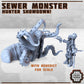 DnD Monster, 5E, 'Sewer Monster', DnD, Miniature Terrain, Dungeons and Dragons, D&D, Pathfinder, Wargaming, Tabletop, 28mm, 32mm, Print Mini