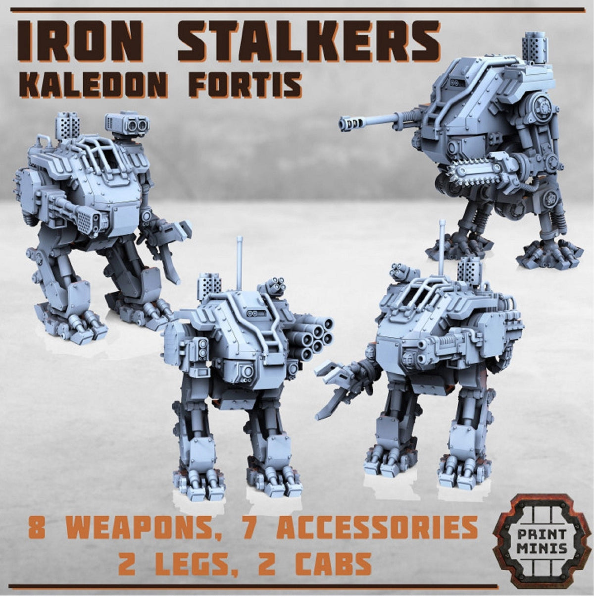 
Mech Walker, Sci-Fi, Miniatures, 4