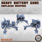 
Heavy Battery Guns, Weapons, DnD, Miniature Terrain, Dungeons and Dragons, D&D, Pathfinder, Scatter, Wargaming, Tabletop, 28mm, Print Minis
