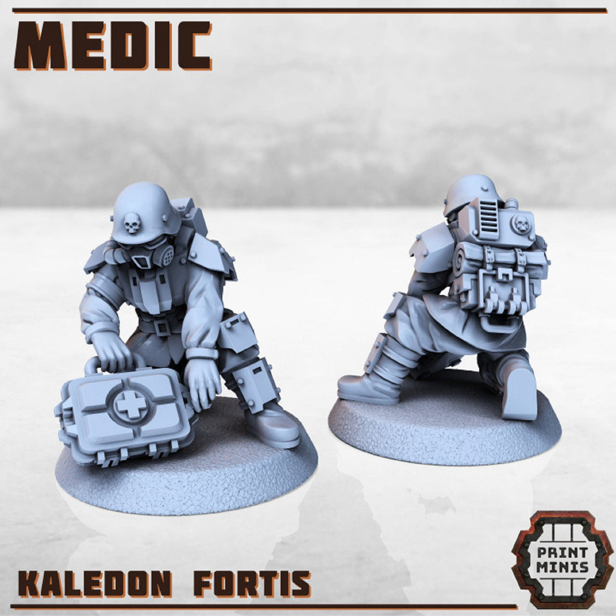 
Medic, DnD Miniature, Dungeons and Dragons, D&D, Pathfinder, Wargaming, Tabletop, 28mm, 32mm, Kaledon Fortis by Print Minis
