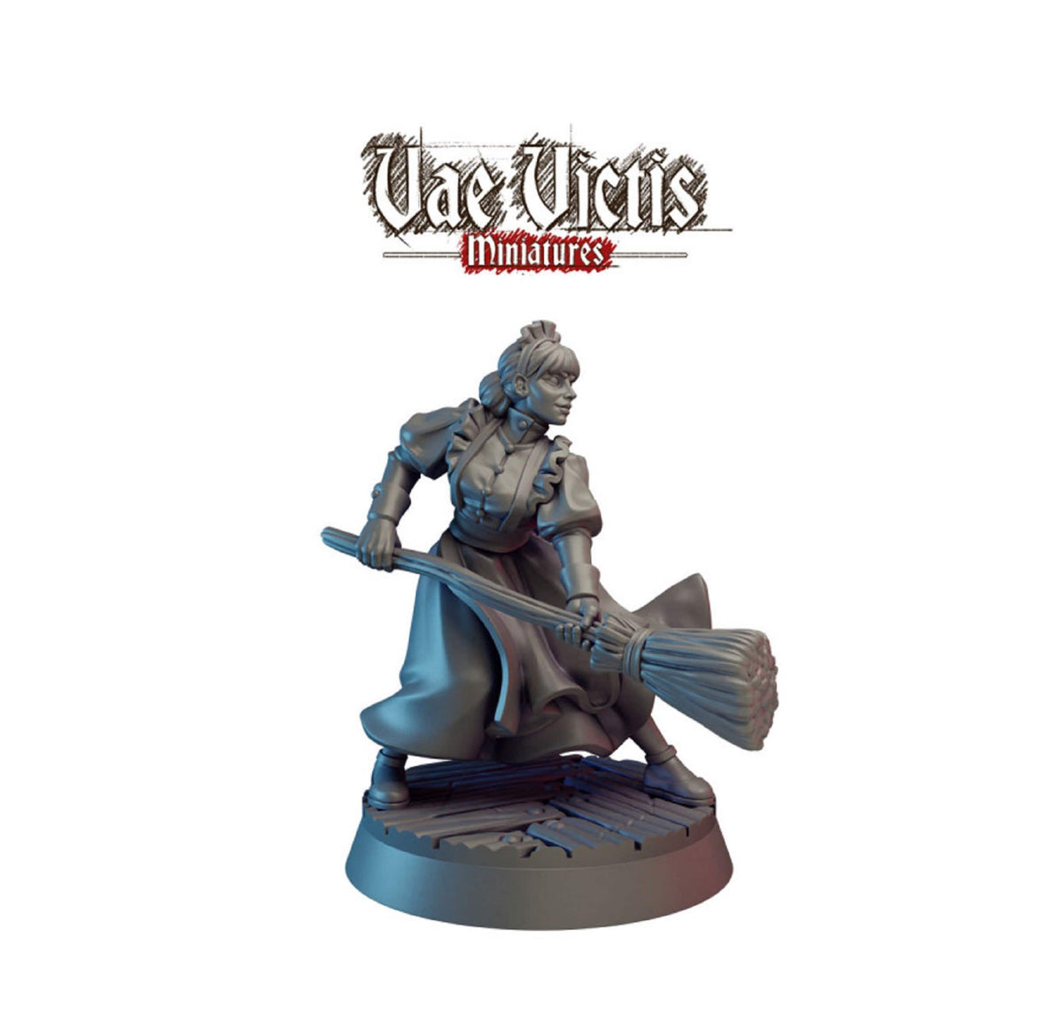 
Maid DnD Miniature, Dungeons and Dragons, DnD, D&D, Scatter, Wargaming Mini, Unpainted, Tavern Maid Scatter, 28mm 32mm, Vae Victis