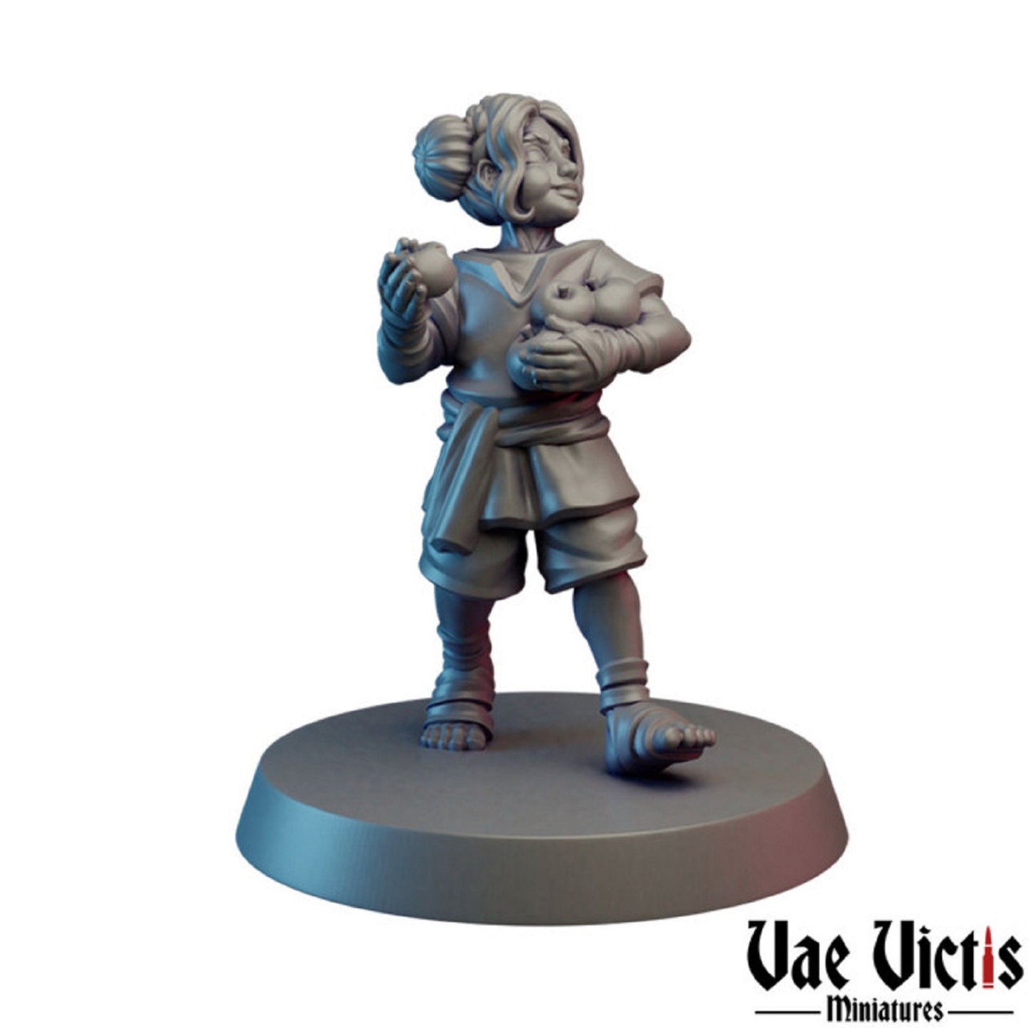 DnD Female Monk Miniature 28mm/32mm Scale for Tabletop RPG Fantasy Wargames Dioramas Monk Apprentice 3D Printed Figurine