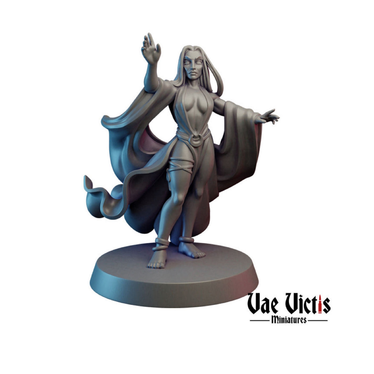 
Sorceress Mini, Magician DnD, Dungeons and Dragons, D&D, Pathfinder, Tabletop RPG, Scatter, Magician, Witch mini fig, Vae Victus Miniatures