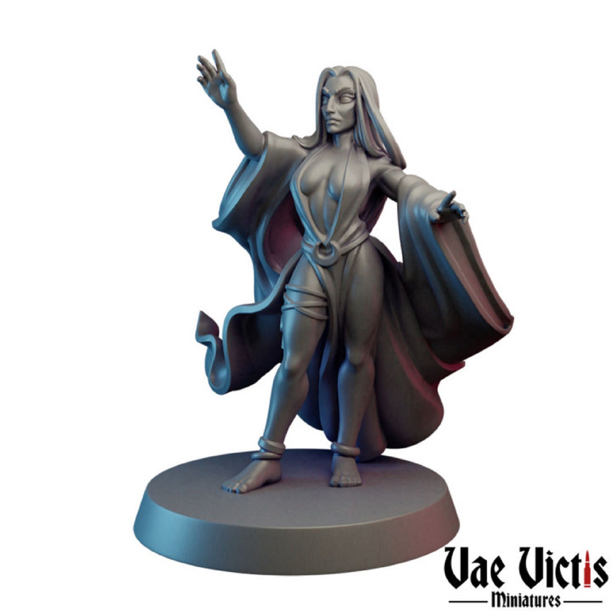 
Sorceress Mini, Magician DnD, Dungeons and Dragons, D&D, Pathfinder, Tabletop RPG, Scatter, Magician, Witch mini fig, Vae Victus Miniatures