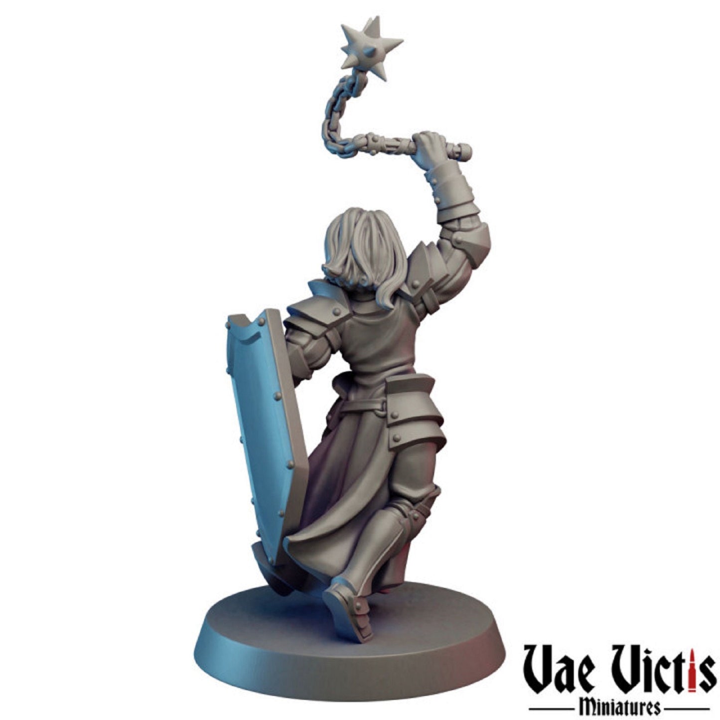 Female Paladin DnD Dungeons and Dragons 28mm/32mm Fantasy TTRPG Fighter DnD Knight Female Warrior Pathfinder Wargaming Miniatures