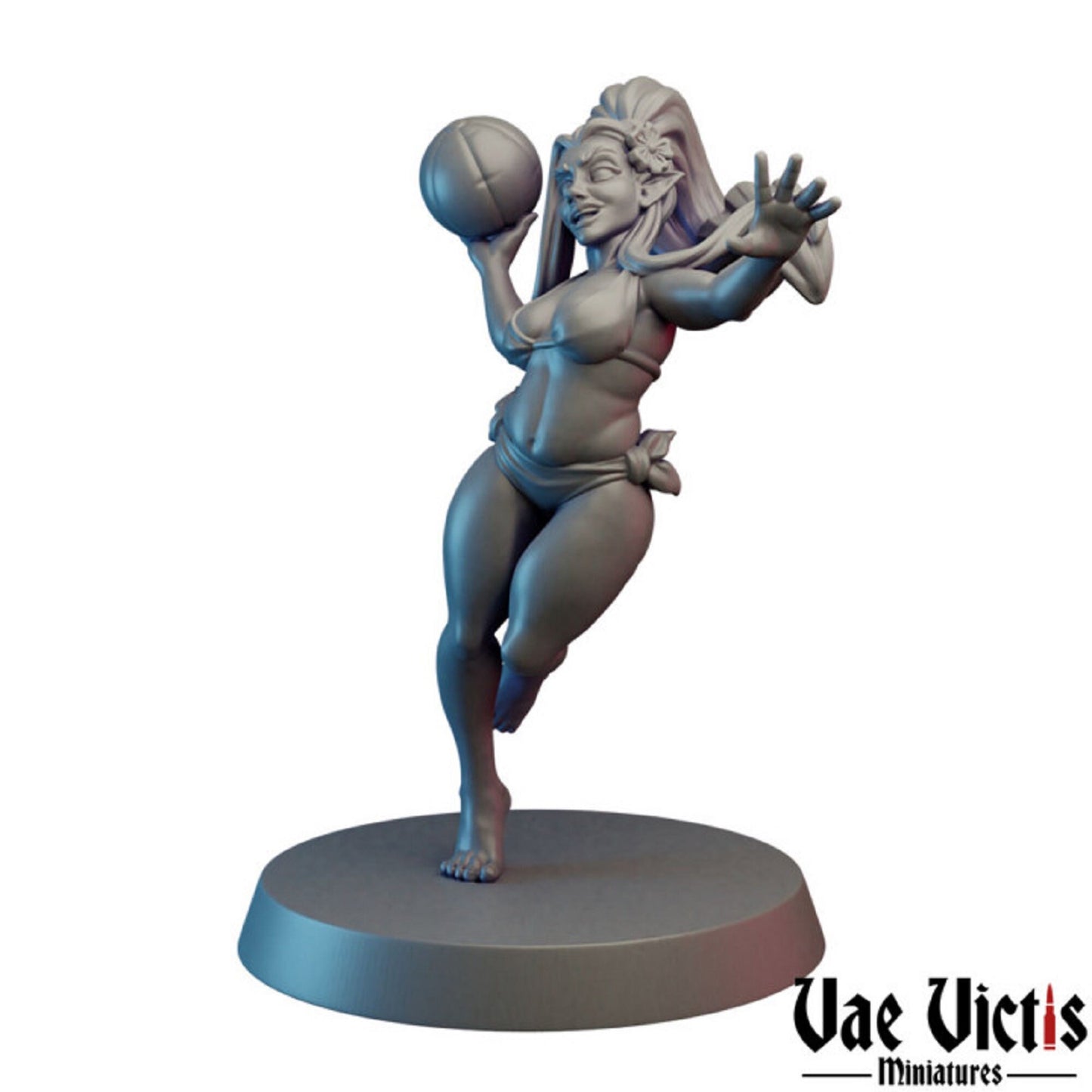 Beach Elf Miniature, DnD Elf Dungeons and Dragons Townsfolk Elf Tabletop RPG Miniatures 28mm 32mm by Vae Victis Miniatures