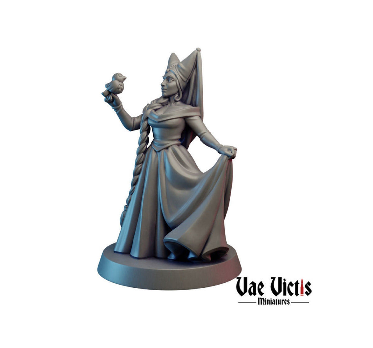 
Lady Bird Female Townsfolk DnD Dungeons and Dragons 28mm/32mm TTRPG Fantasy Wargame Miniature Villager NPC Noble lady