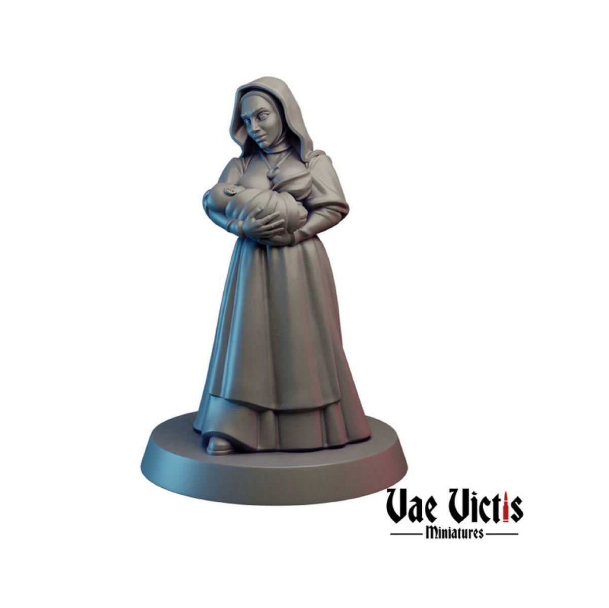 
Nursing Mother, DnD Baby Gift, Dungeons and Dragons, Unpainted Miniature, Cute gift for DM, Vae Victis