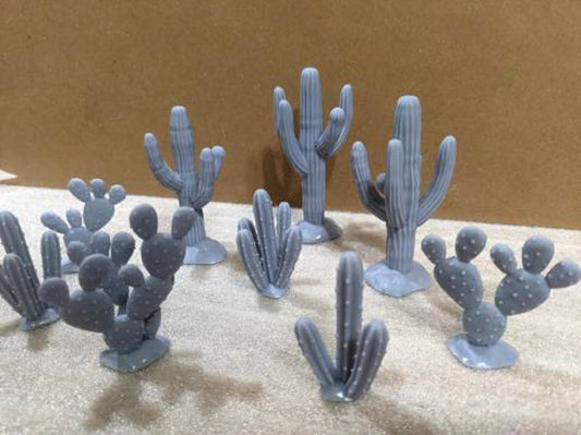 Cacti Plants DnD Dungeons and Dragons Desert Plant Scatter for 28mm 32mm terrain, D&D Pathfinder Tabletop RPG games Desert Wasteland Terrain