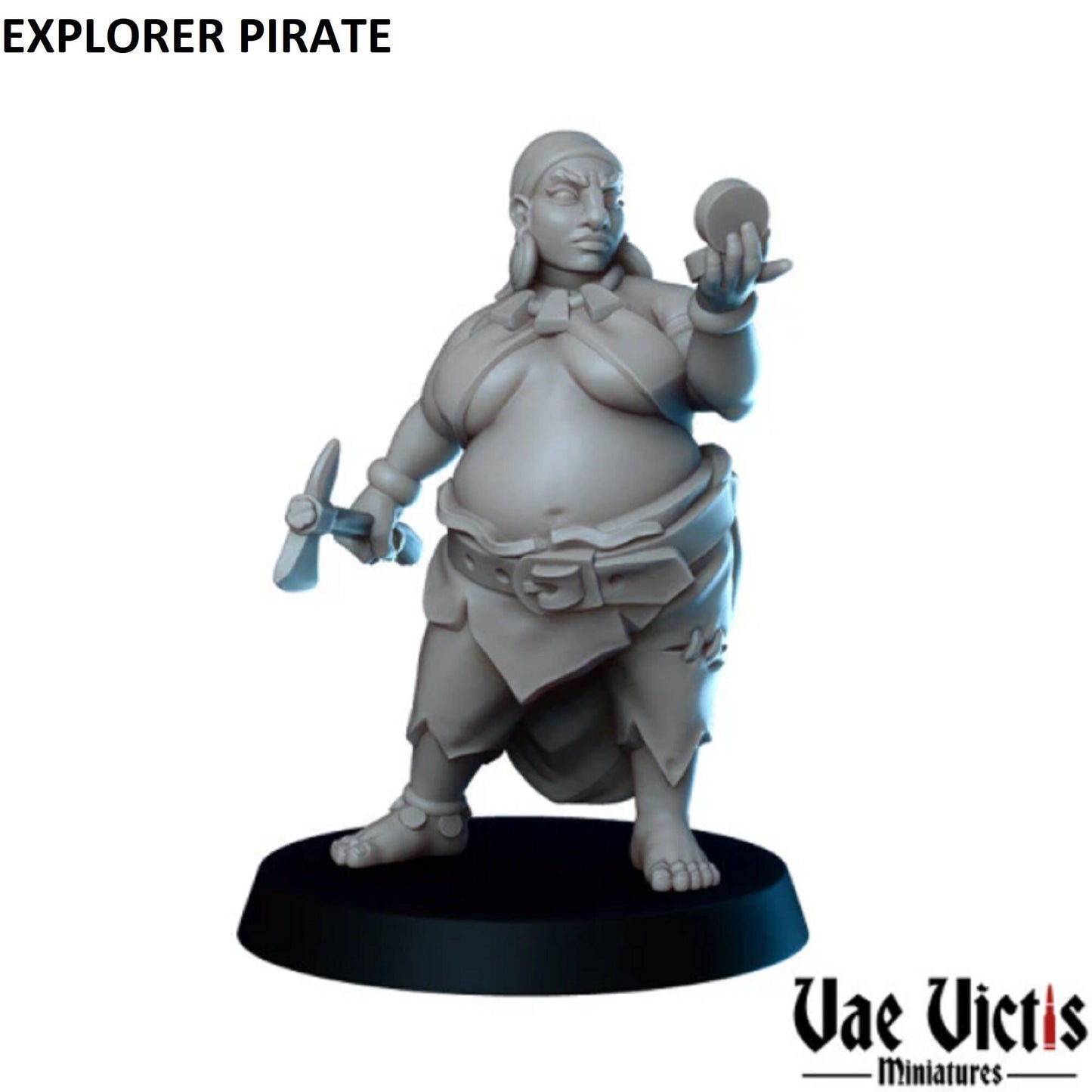 6Pc Pirate Miniature, DnD, Dungeons and Dragons, Explorer Adventurers, Tabletop RPG, Pathfinder, Vae Victis Miniatures