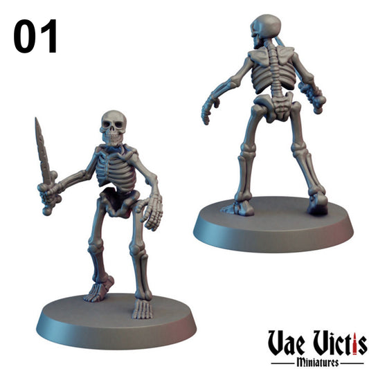 Skeleton Army Squad for DnD Dungeons and Dragons, Undead army, 28mm 32mm TTRPG Games D&D Pathfinder Fantasy RPG Miniatures Skeleton NPCs