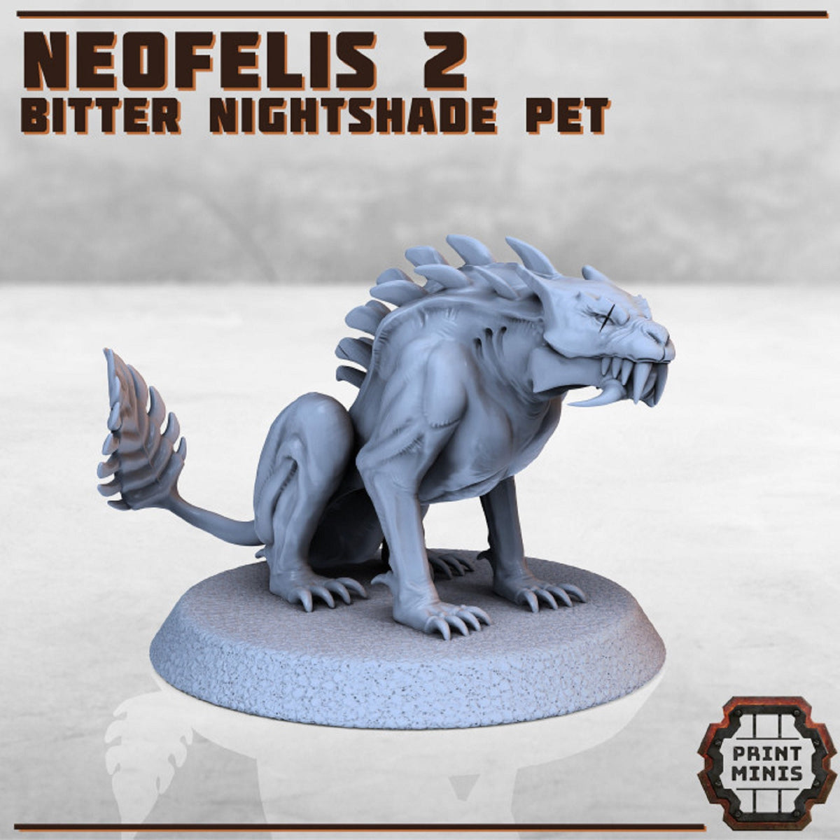 
Neofelis DnD Monster, Miniature, Void Spawns, RPG Tabletop Pathfinder 3D Miniatures, Neofelis Bitter Nightshade Pets by Print Minis