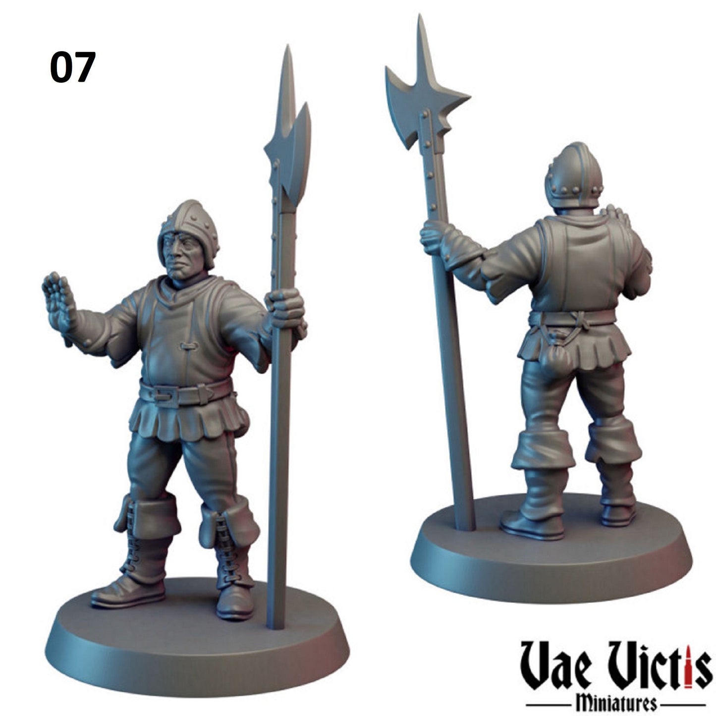 11pc Village Guards for DnD Dungeons and Dragons TTRPG Wargaming Fantasy RPG Miniatures 28mm 32mm Guardsmen by Vae Victis Miniatures