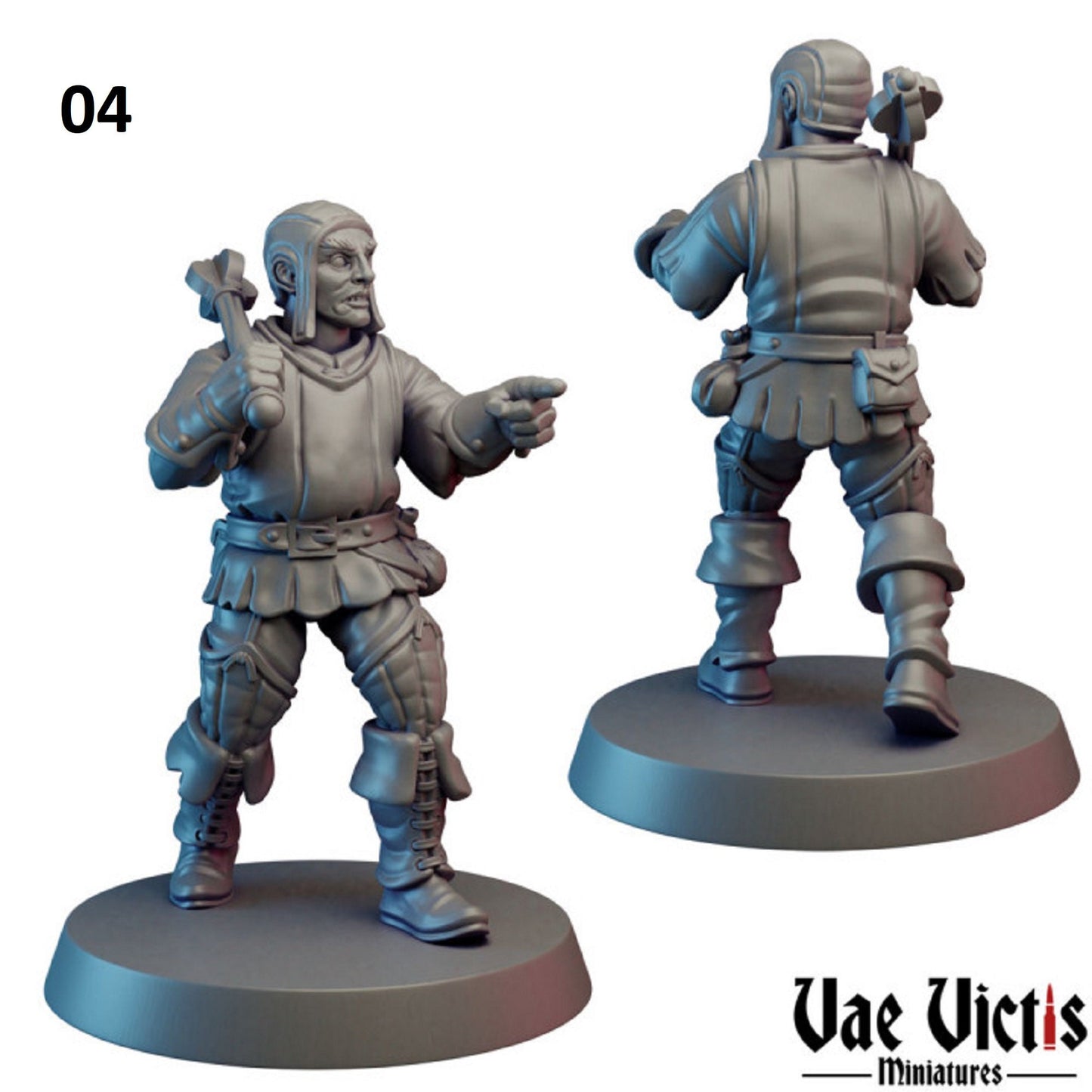 11pc Village Guards for DnD Dungeons and Dragons TTRPG Wargaming Fantasy RPG Miniatures 28mm 32mm Guardsmen by Vae Victis Miniatures