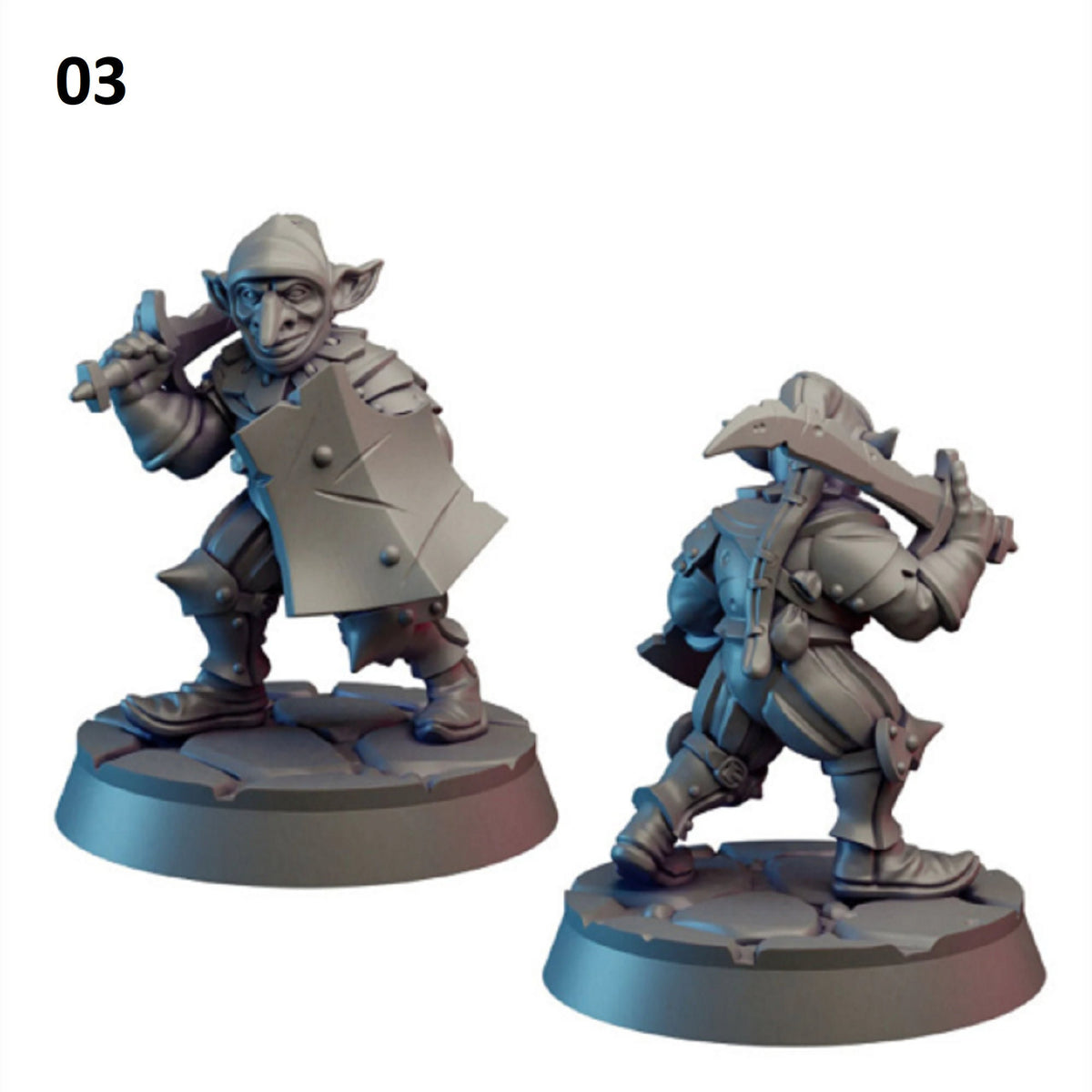 
8pc Goblin Guard Set DnD Dungeons and Dragons 28mm/32mm RPG Wargame Miniature Set Pathfinder Fantasy Miniatures Goblin Figurines