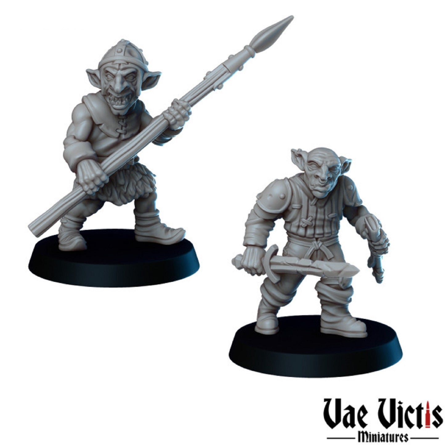 6Pc Goblin Ambush, DnD, Dungeons and Dragons, Goblin Warriors, 28mm or 32mm Scale Miniature, 5E Fantasy, Tabletop RPG, Vae Victis Miniatures