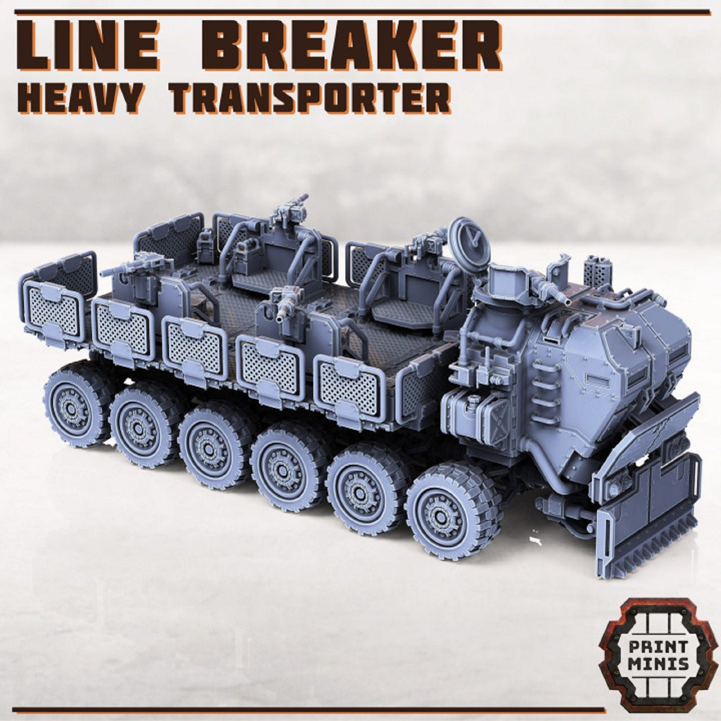 Colossus Heavy Transport Linebreaker Miniature Wargame Vehicle for DnD & Wargame RPG Wasteland Warfare 28mm/32mm Scale Unpainted Figurine