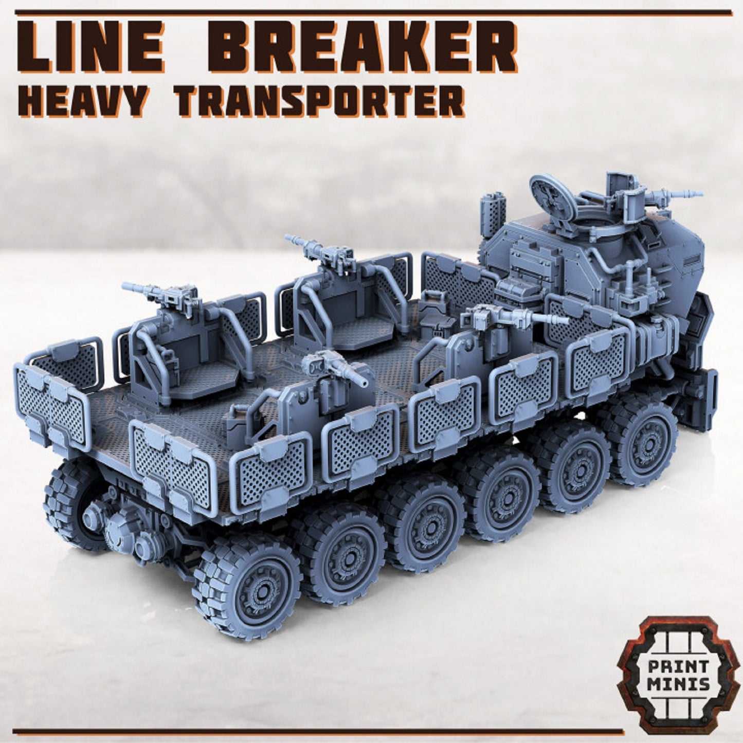 Colossus Heavy Transport Linebreaker Miniature Wargame Vehicle for DnD & Wargame RPG Wasteland Warfare 28mm/32mm Scale Unpainted Figurine