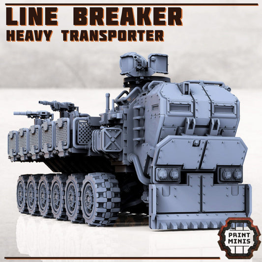 Colossus Heavy Transport Linebreaker Miniature Wargame Vehicle for DnD & Wargame RPG Wasteland Warfare 28mm/32mm Scale Unpainted Figurine