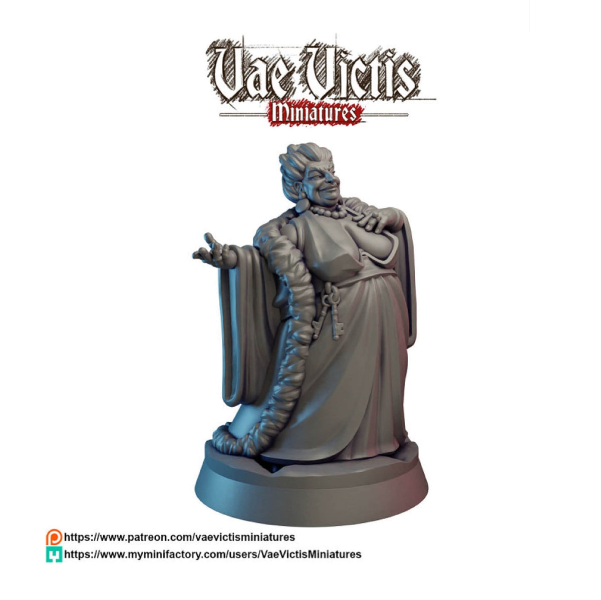 
Madame Ursula Miniature for DnD & Pathfinder 28mm/32mm Gnoll Warband Character Townsfolk NPC Fantasy RPG Figure