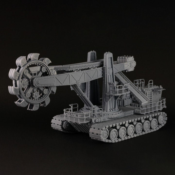 Excavator, Miniature, DnD, Dungeons and Dragons, Industrial Scifi, 28mm Terrain, Heavy Machinery Super-Heavy Excavator by Tesseract Tomb