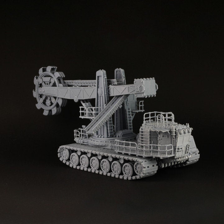 Excavator, Miniature, DnD, Dungeons and Dragons, Industrial Scifi, 28mm Terrain, Heavy Machinery Super-Heavy Excavator by Tesseract Tomb