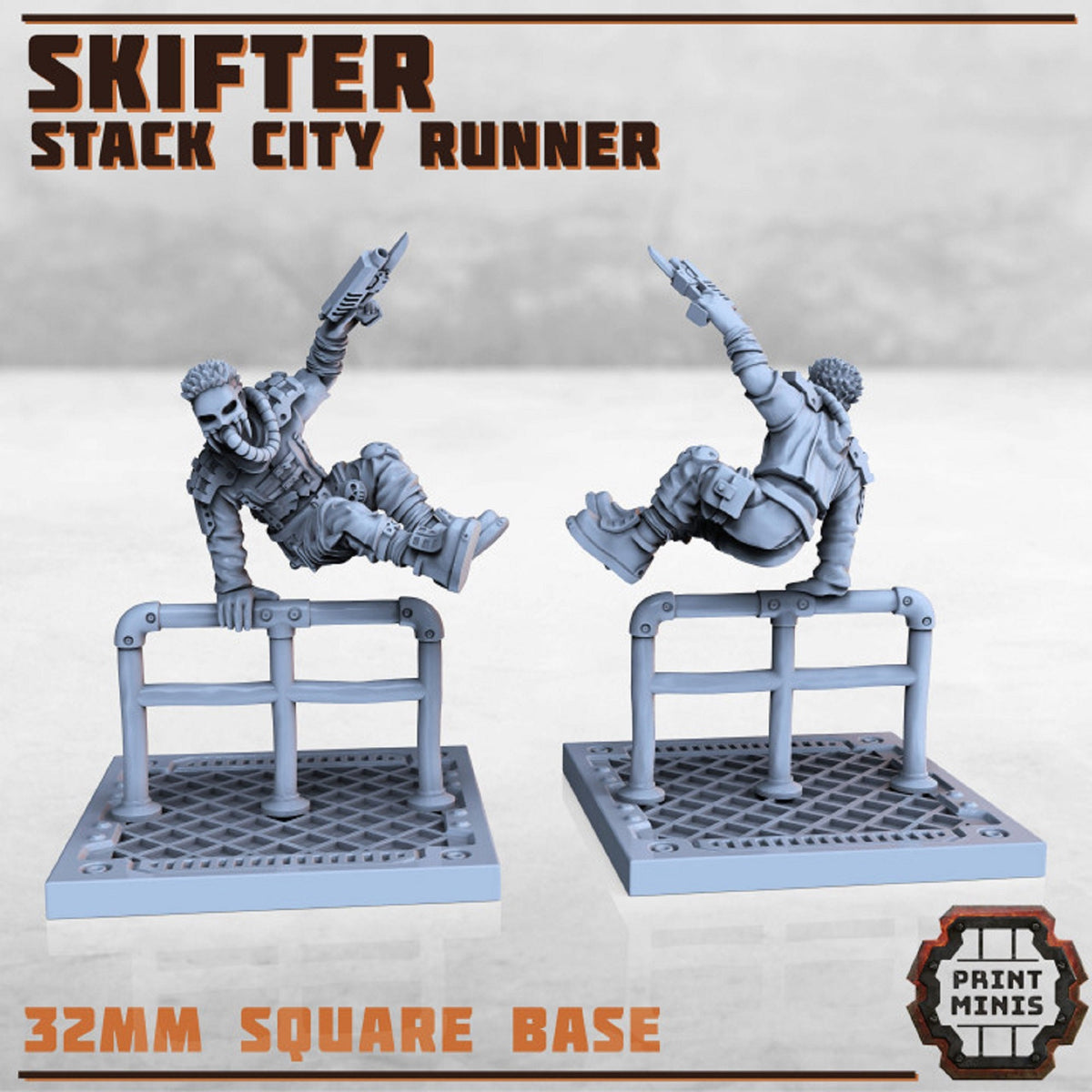 
Skifter - Stack City Runner, DnD, Dungeons and Dragons, Scifi Miniature, Scatter, 28mm Heroic, Print Minis