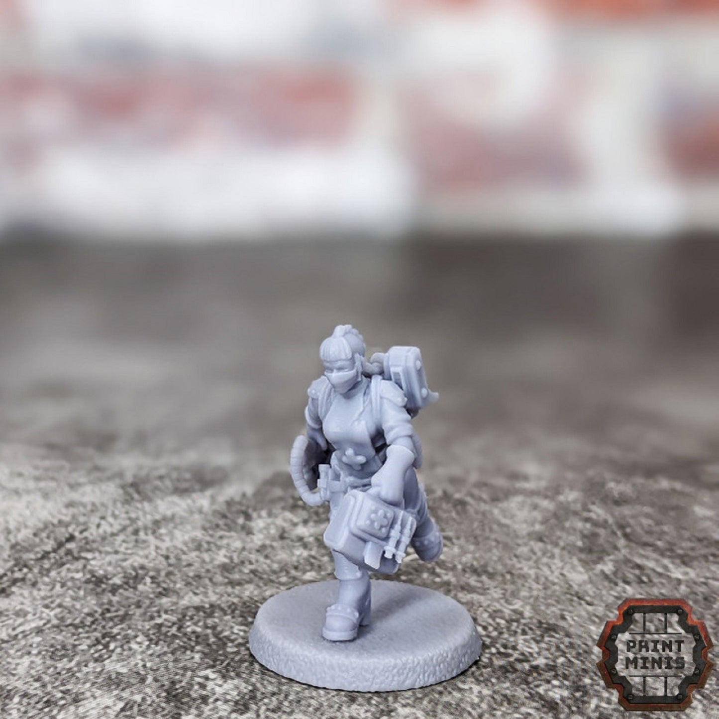 Ezrin Doctor NPC Miniature 28mm/32mm Wargame Scifi Female Doctor Resin Miniature