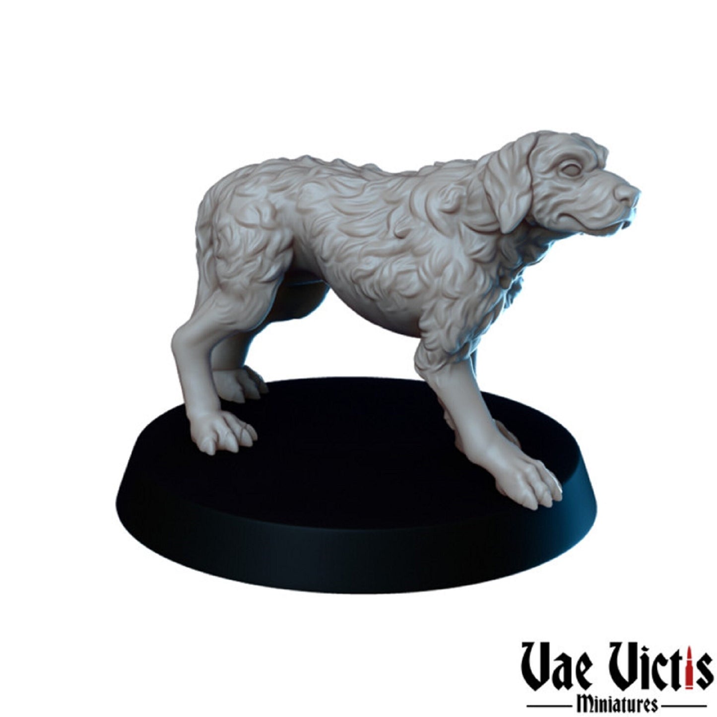 28mm 32mm Police Dog Miniature NPCs for DnD Dungeons and Dragons Dog Companion Fantasy TTRPG Wargaming Miniatures by Vae Victis Miniatures