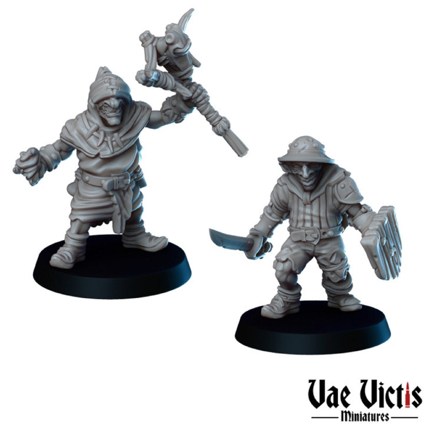 6Pc Goblin Ambush, DnD, Dungeons and Dragons, Goblin Warriors, 28mm or 32mm Scale Miniature, 5E Fantasy, Tabletop RPG, Vae Victis Miniatures