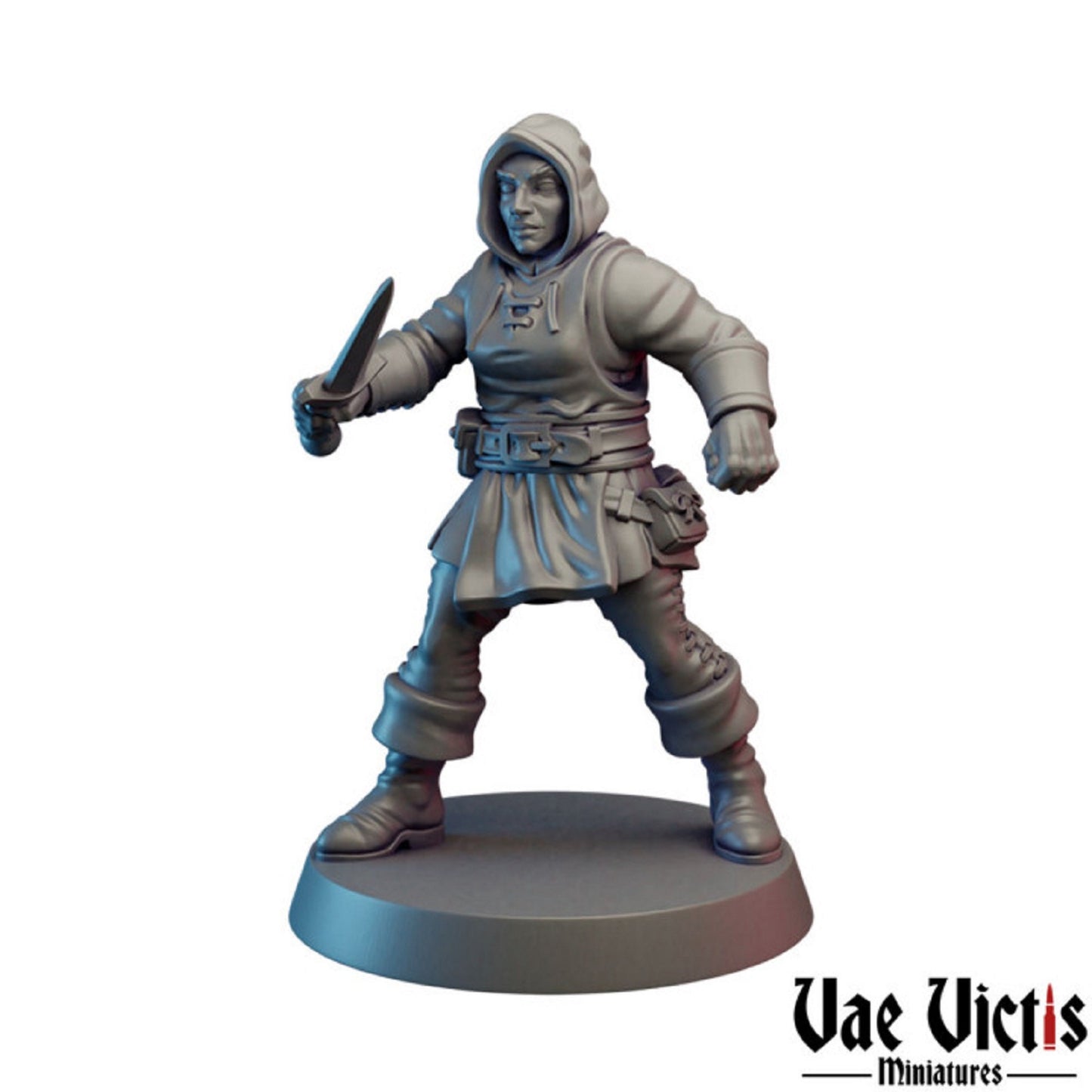 5Pc Mercenary DnD Dungeons and Dragons 28mm/32mm TTRPG Wargame DnD Warriors NPC Fighters Fantasy Medieval soldiers (Set 2)