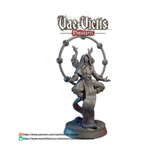 DnD Spellcaster Magic Miniature Dungeons and Dragons 28mm/32mm TTRPG Fantasy Miniatures for Tabletop games and Dioramas