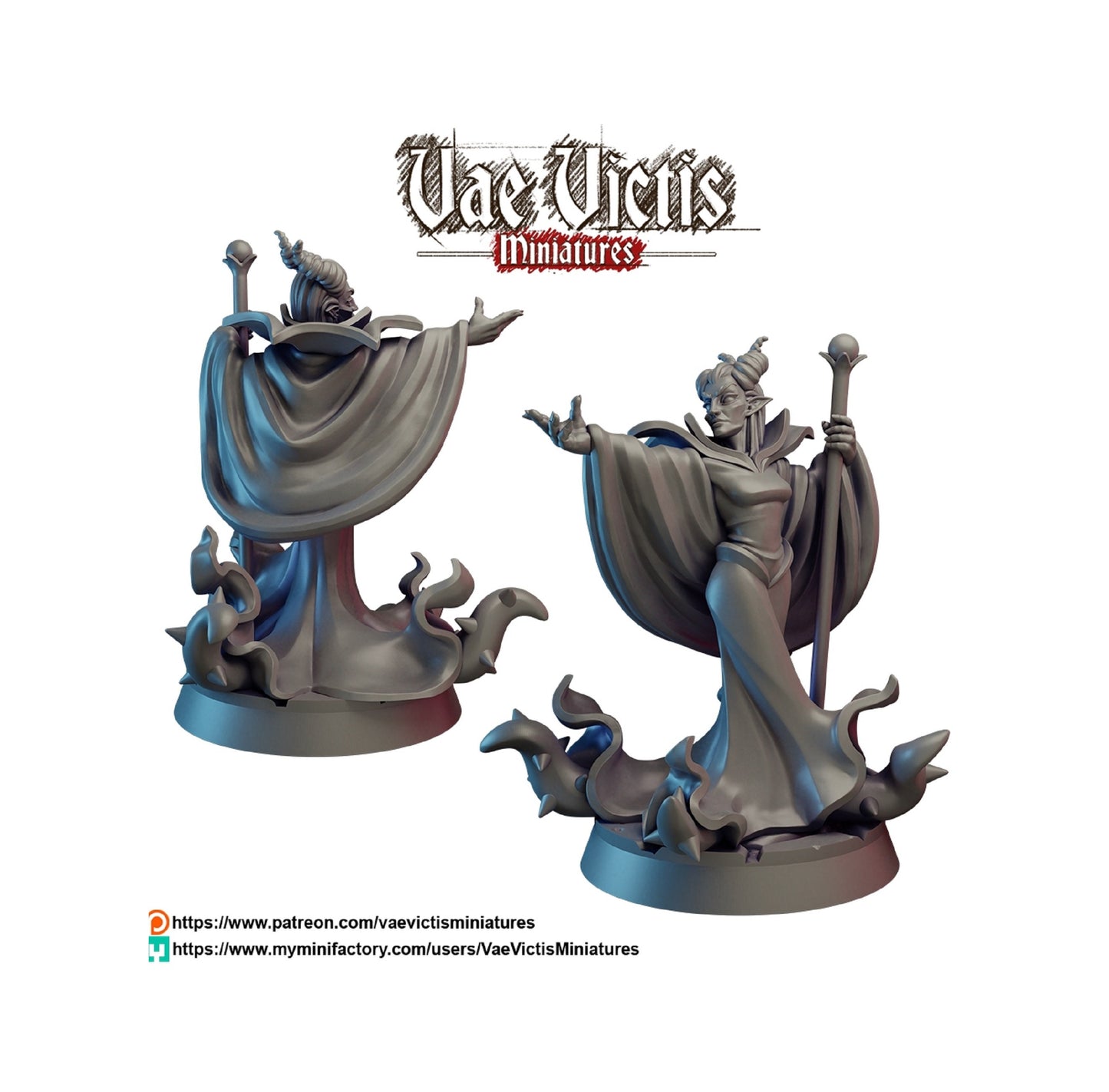 Dark Queen Miniature for DnD & Tabletop RPGs, 28mm Heroic Scale Female Royal Figure, Ideal for Dungeons and Dragons Scatter Terrain