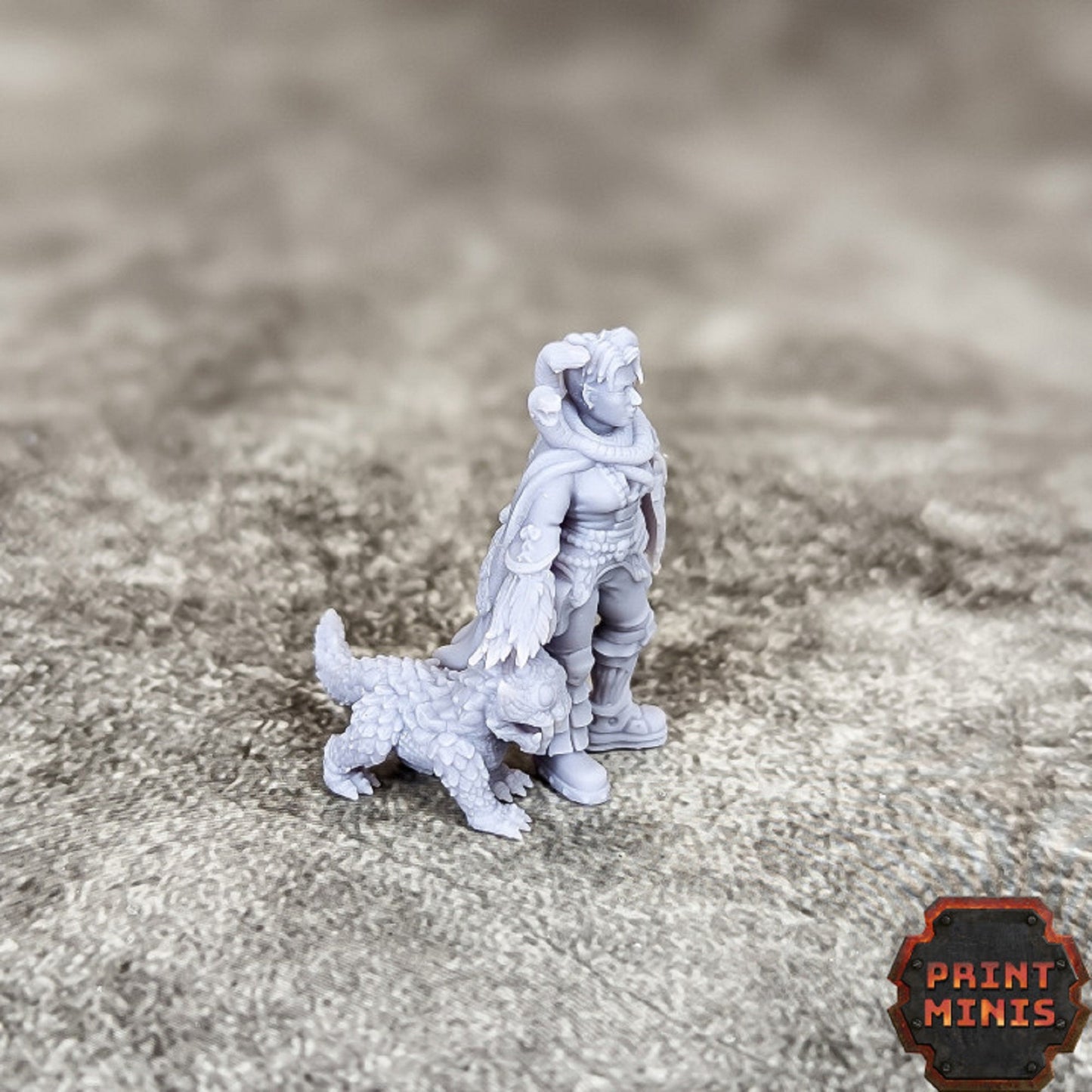 Denali Beast Merchant Miniature with Detailed Creature Perfect for Sci-fi RPGs, Industrial Settings, Available in 28mm or 32mm Scale