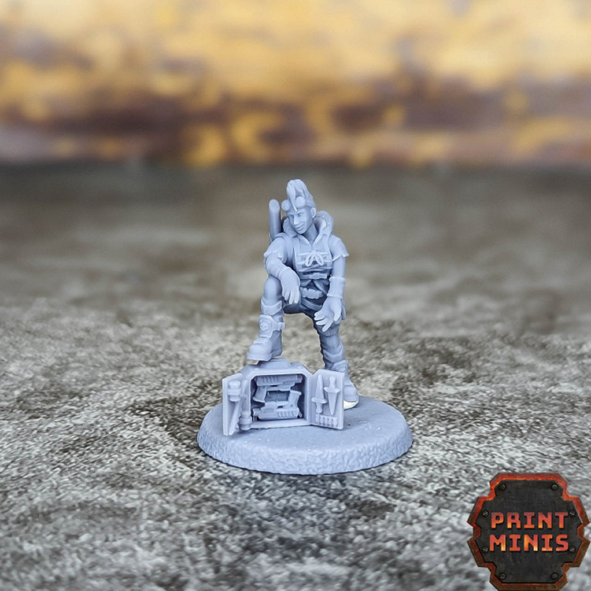 
Market Hawker, DnD, Cyberpunk, Tabletop RPG, Scatter, Tabletop Scatter Terrain - Print Minis