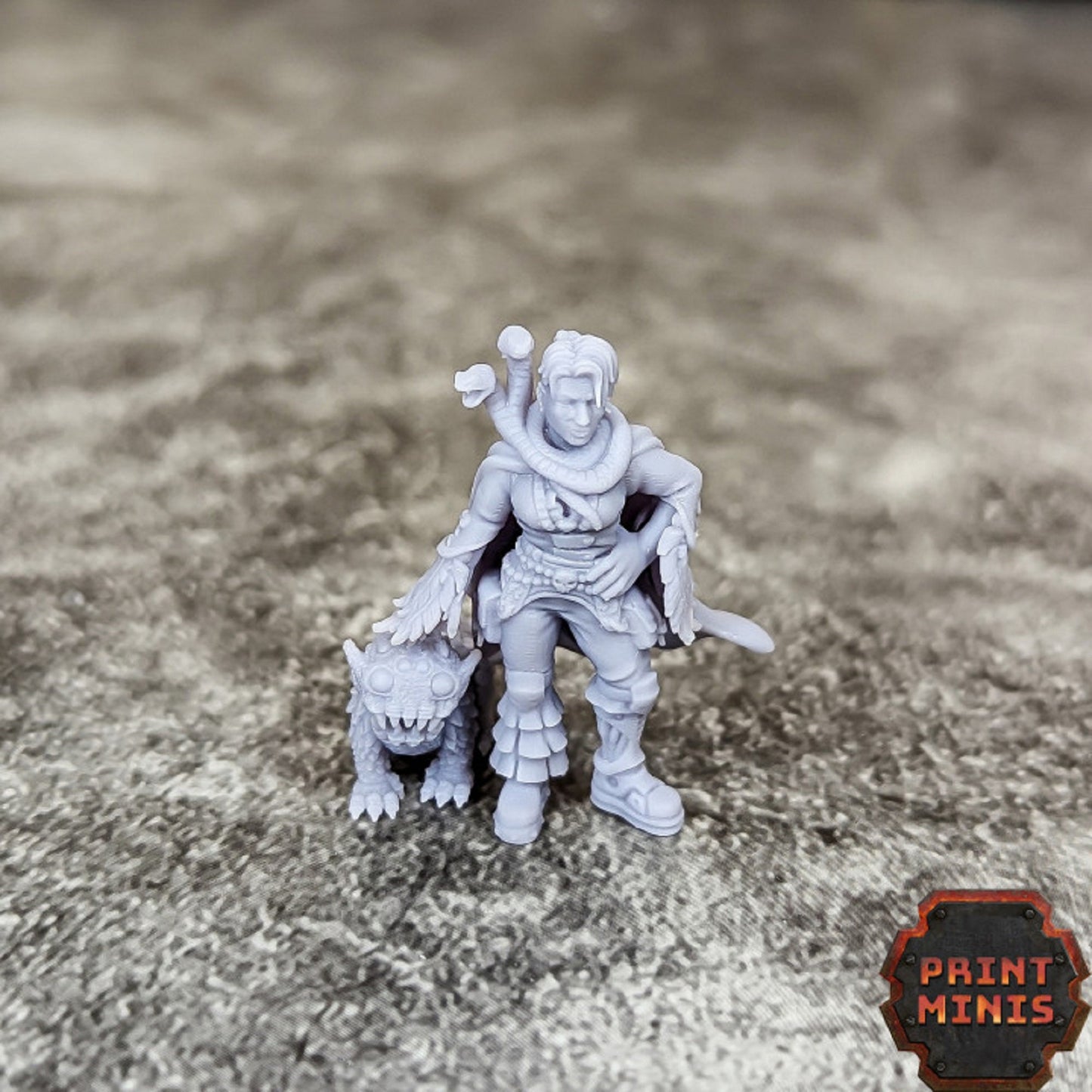 Denali Beast Merchant Miniature with Detailed Creature Perfect for Sci-fi RPGs, Industrial Settings, Available in 28mm or 32mm Scale