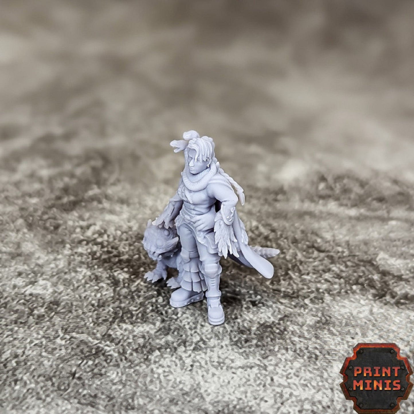 Denali Beast Merchant Miniature with Detailed Creature Perfect for Sci-fi RPGs, Industrial Settings, Available in 28mm or 32mm Scale