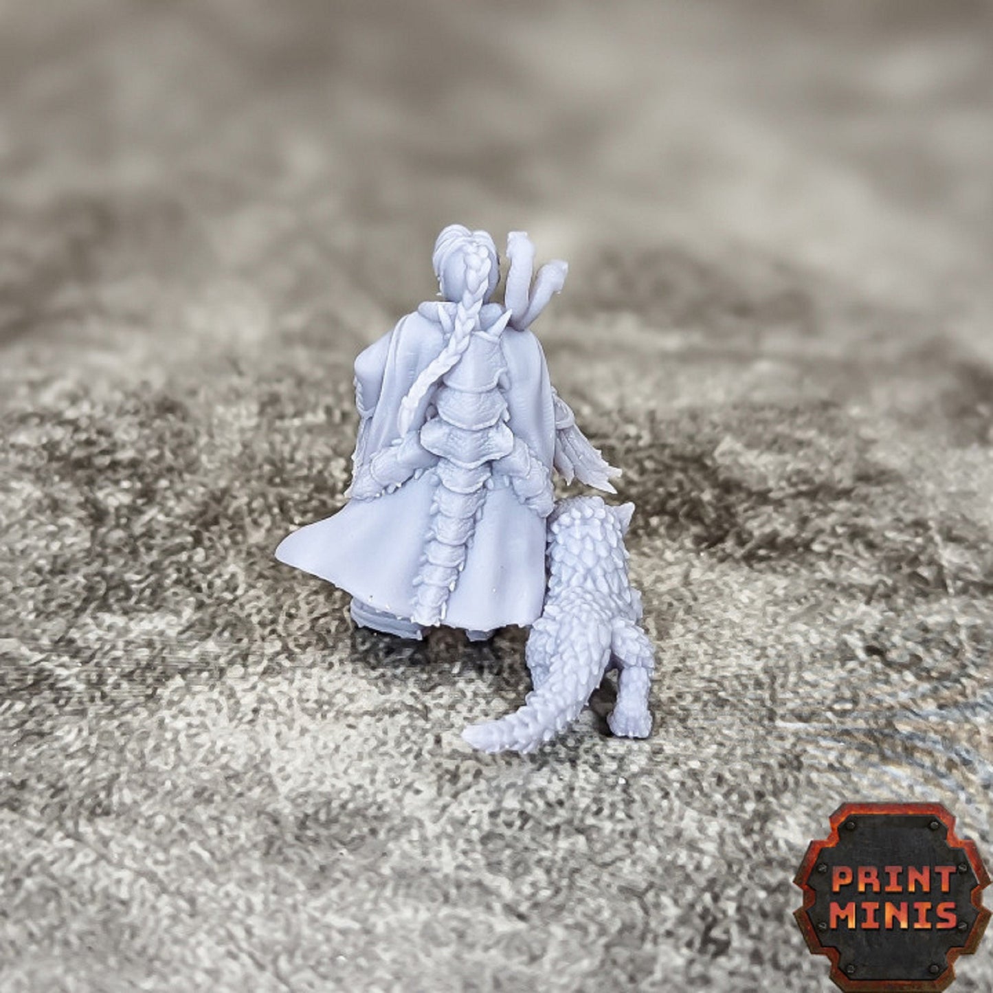 Denali Beast Merchant Miniature with Detailed Creature Perfect for Sci-fi RPGs, Industrial Settings, Available in 28mm or 32mm Scale