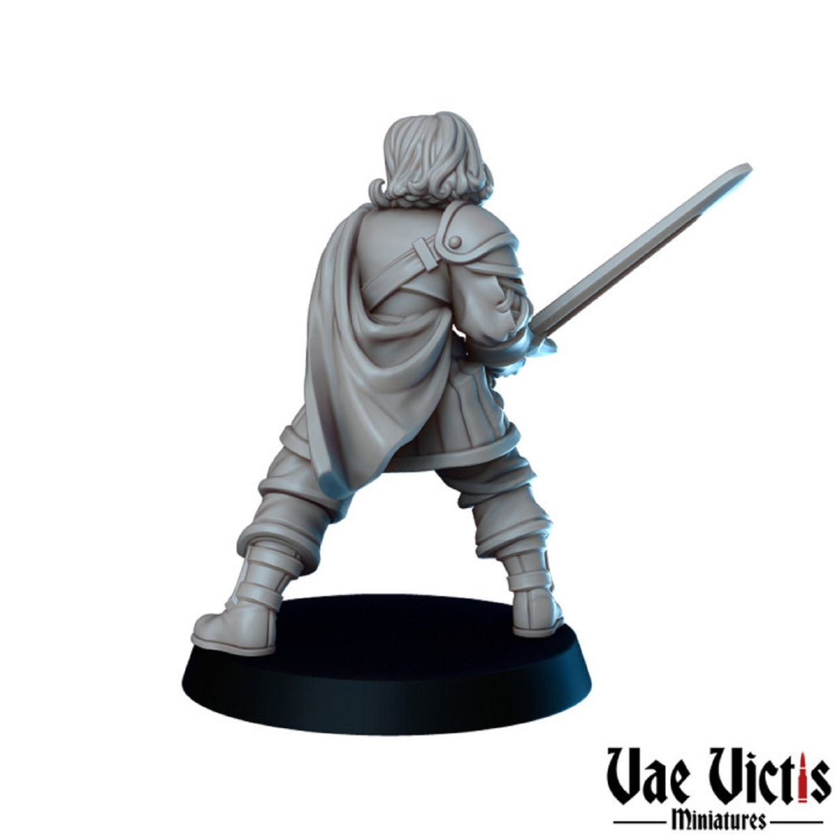 
Human Fighter DnD Miniature, Dungeons and Dragons, Female Fighter Mini, Tabletop RPG, Fantasy, Pathfinder Miniature, Sword - Vae Victis
