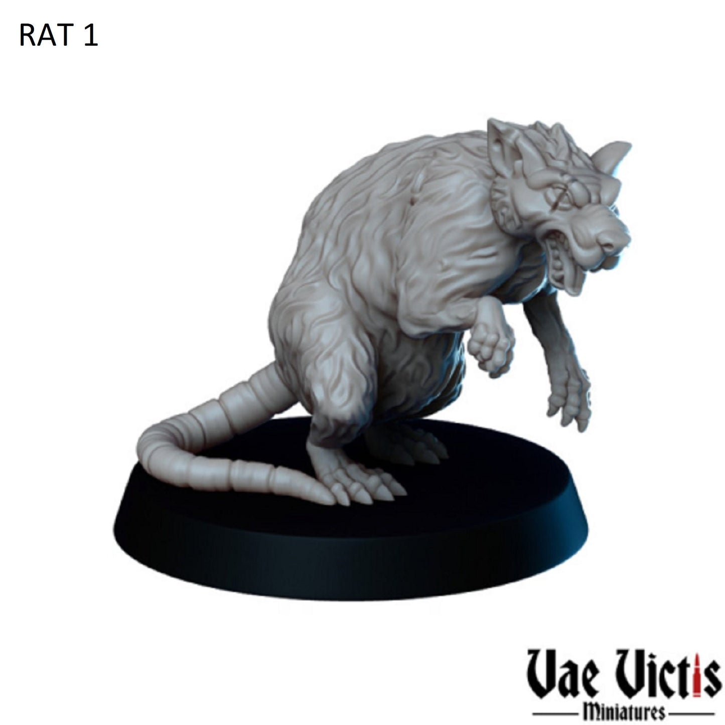 4pc Giant Rat miniatures for RPG Adventures DnD Dungeons and Dragons Tabletop Gaming 28mm 32mm Single or Full Set option DnD5e Fantasy RPG