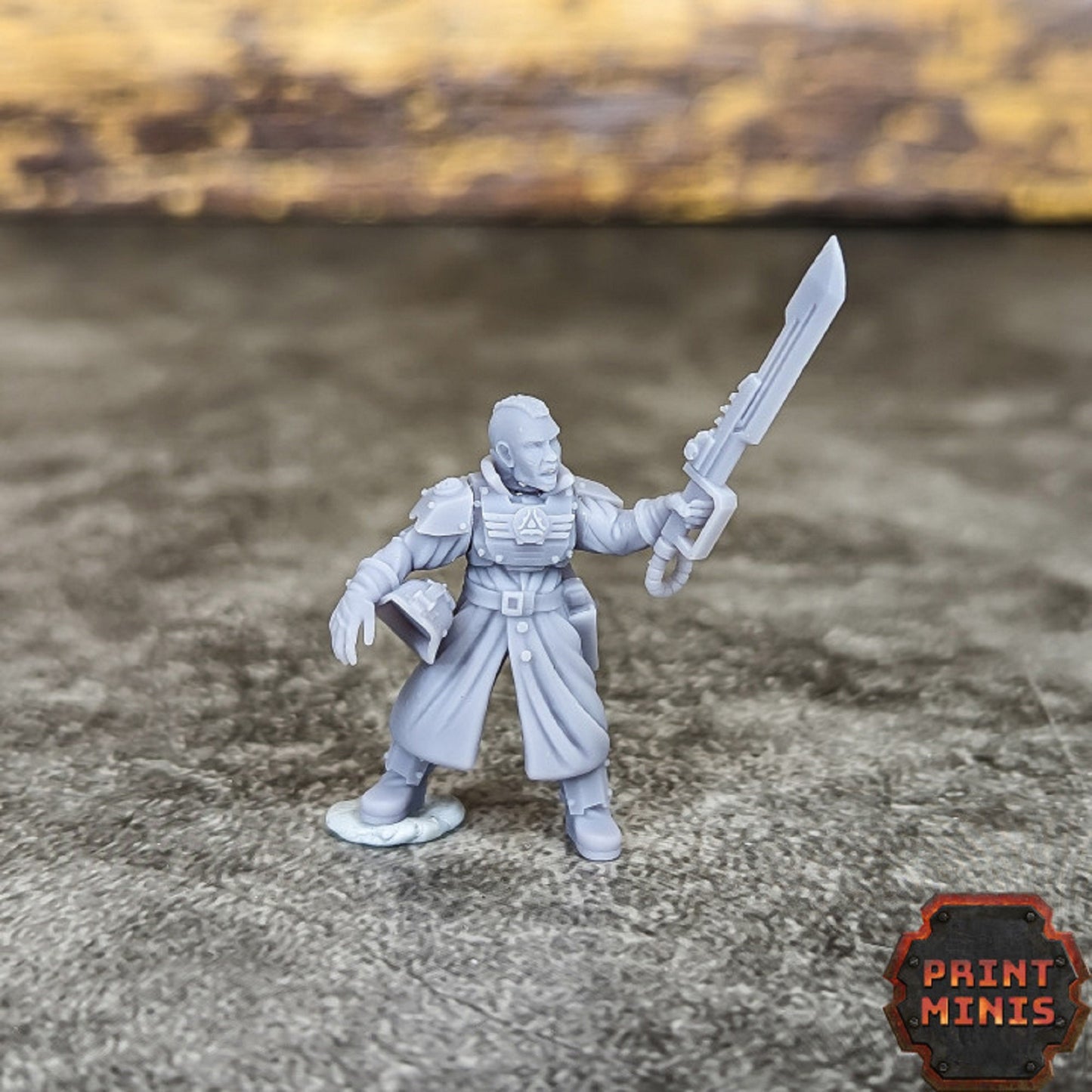 Commander Kaledon Fortis DnD Dungeons and Dragons 28mm/32mm TTRPG Wargame Fantasy Soldier NPC Scifi Miniature