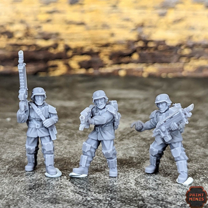 
Male Infantry - Kaledon Fortis, City Watch, Cyberpunk, Scifi Miniatures, 40K, Female Mini, Light Infantry, Military Soldiers, Grimdark