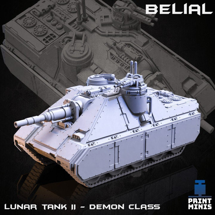 Demon Class Tanks - Modular Kit, Scifi Miniatures, Wasteland Warfare, Tabletop RPG, Wargames, Miniature, Tank miniature, Future -Print Minis