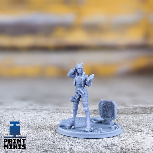 City Base options, Cyberpunk Tech Sage, 28-32mm Scale Miniature - Print Minis