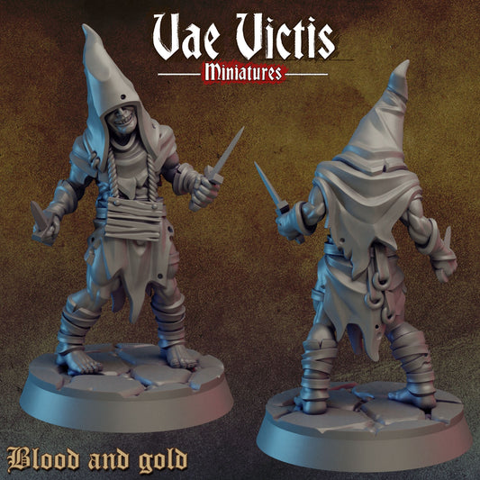 Cultist miniature, DnD, Dungeons and Dragons, Cultist Army, D&D, Table top RPG, Cultist Leader, 28mm or 32mm, NPC - Vae Victis Miniatures