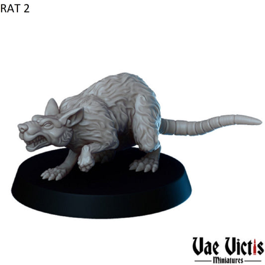 4pc Giant Rat miniatures for RPG Adventures DnD Dungeons and Dragons Tabletop Gaming 28mm 32mm Single or Full Set option DnD5e Fantasy RPG