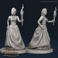 
Irene Milady DnD Dungeons and Dragons 28mm/32mm TTRPG Fantasy Miniature Posh Lady Wargame Scatter NPC Lady holding torch OR fan