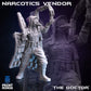 
Narcotics Vendor, Cyberpunk, DnD Miniature, Dungeons and Dragons, 28mm or 32mm Scale Miniature - Night Market Collection by Print Minis