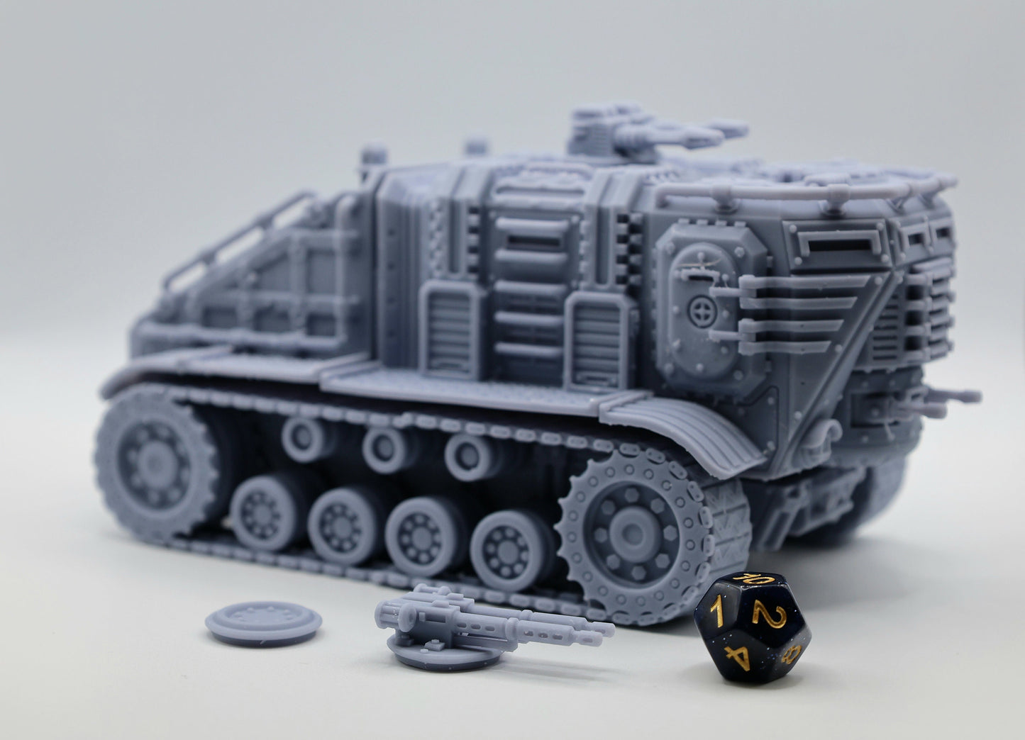 3D Printed Heavy Crawler Miniature Ideal for Wargaming, Gaslands, DnD, 28mm 32mm Wargaming Vehicle by Tesseract Tomb